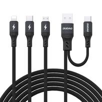 Dudao L3W USB-A/USB-C to Lightning/USB-C/MicroUSB 66W Cable – Black