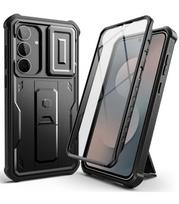 Dėklas Tech-Protect Kevlar Cam+ skirtas Samsung Galaxy S25 FE – juodos spalvos