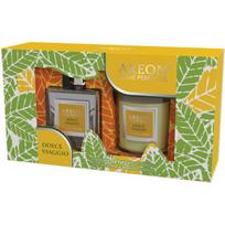Rinkinys namų kvapas AREON 150 ml + kvepianti žvakė DOLCE VIAGGIO Areon