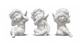 Keraminė figūrėlė ANGELIUKAS, baltos sp., 8 x 5 x 7 cm