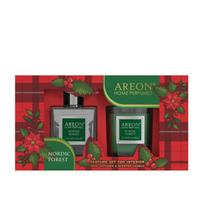 Rinkinys namų kvapas AREON 150 ml + kvepianti žvakė Nordic Forest