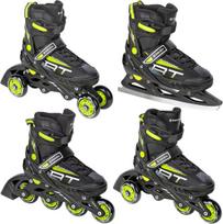 Reguliuojamo dydžio riedučiai/pačiūžos Raven Profession 4in1, black/lime