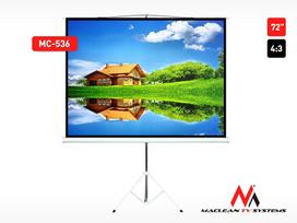 Maclean MC-536 projection screen on stand, 72 inch, 4:3 aspect ratio, 145x110 cm