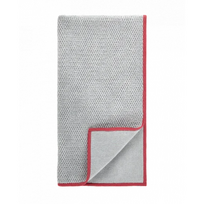 Textured Kitchen Towel Tekstūrinis rankšluostis virtuvei (Baclock) Grey with Red Trim