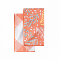 Tea Towels Arbatos rankšluosčiai Sunset Leaf & Plaid