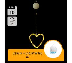 Aigostar - LED kalėdinė dekoracija 10xLED/3xAAA širdis 16 cm