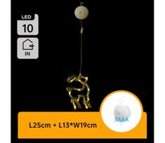 Aigostar - LED kalėdinė dekoracija, elnias, 10xLED/3xAAA, 19 cm