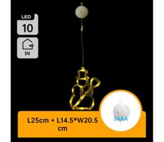 Aigostar - LED kalėdinė dekoracija 10xLED/3xAAA sniego senis 20,5 cm