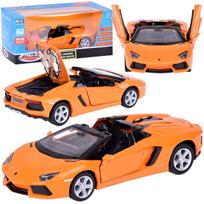 Metalinis automobilio modelis Lamborghini Aventador Roadster 1:32 interaktyvus ZA5053