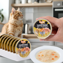UNIQ PETS Šlapias ėdalas katėms ROYAL CHICKEN vištienos ir daržovių sultinys 30 g x 8 vnt