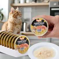 UNIQ PETS Šlapias ėdalas katėms ROYAL CHICKEN vištienos ir krilių sultinys 30 g x 8 vnt