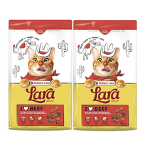 VERSELE-LAGA Lara Adult Beef 2x7kg - Suaugusių kačių ėdalas su jautienos skoniu