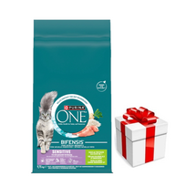 Purina One Sesitive kalakutienos ir ryžių suaugusių kačių ėdalas 9,75 kg + Staigmena katei