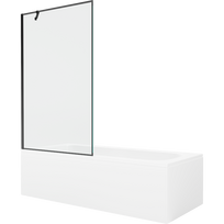 Mexen Vega stačiakampė vonia 170 x 70 cm su apdaila ir vieno sparno 100 cm pertvaru, juodas raštas - 550117070X9510007070