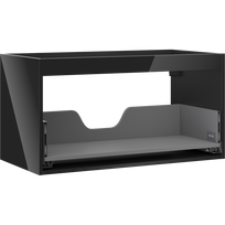 Mexen Box-A praustuvo spintele 90 cm, 1 stalčius, juodas blizgus - 91AX0-0900-470-1-70