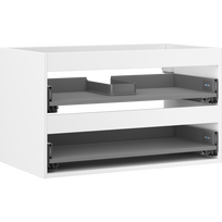 Mexen Box-A vonios kambario spintelės korpusas 80 cm, 2 stalčiai, baltas matinis - 91AX0-0800-470-2-01