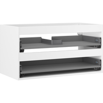 Mexen Box-A spintelės karkasas po praustuvu 90 cm, 2 stalčiai, baltas matinis - 91AX0-0900-470-2-01
