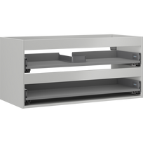 Mexen Box-A korpus praustuvo spintelė 100 cm, 2 stalčiai, pilkas matinis - 91AX0-1000-470-2-62
