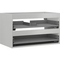 Mexen Box-A korpus praustuvo spintelė 80 cm, 2 stalčiai, pilkas matas - 91AX0-0800-470-2-62
