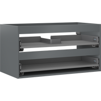 Mexen Box-A po praustuvo spintele 90 cm, 2 stalčiai, matinė grafito spalva - 91AX0-0900-470-2-66