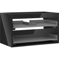 Mexen Box-A korpusas praustuvo spintelei 80 cm, 2 stalčiai, juodas blizgesys - 91AX0-0800-470-2-70