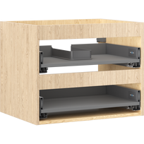 Mexen Box-A vonios spintelės korpusas 60 cm, 2 stalčiai, ąžuolas - 91AX0-0600-470-2-81