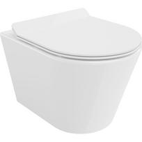 Mexen Rico WC dubuo Rimless Tornado su lėtai užsidarančiu plonu dangteliu, duroplastikas, baltas blizgus - 30720100T