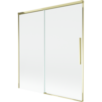 Mexen Rox dviejų dalių stumdomas dušo užuolaidų ekranas 150 x 150 cm, skaidrus, auksinis - 8C9-150-001-50-00