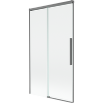 Mexen Rox stumdomas vonios ekranas, 2 dalių, 100 x 150 cm, skaidrus, tamsaus metalo spalvos - 8C9-100-001-95-00
