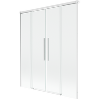 Mexen Rox vonios ekrano 2-durys stumdomas 140 x 150 cm, permatomas, baltas - 8C9-140-002-20-00