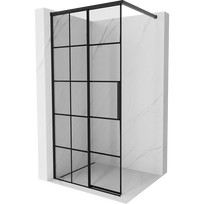 Mexen Rox dušo sienelė Walk-in kairė 100 x 200 cm, juodas tinklelis 8 mm, juoda - 8C2-100-003-70-77-L