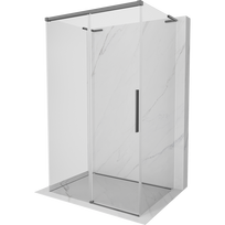 Mexen Rox-3S L 3 sienų stumdomas dušo kabinas 105 x 70 cm, permatomas, ginklų metalas - 8C2L-105-070-95-00-3S
