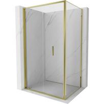 Mexen Exo sulankstoma dušo kabina 80 x 120 cm, permatoma, auksinė - 816-080-120-50-00
