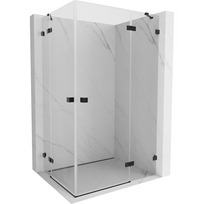 Mexen Lunar Duo dešinysis atidaromas dušo kabinos durys 105 x 100 cm, permatomas, juodas - 834-105P-100L-70-00