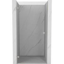 Mexen Lunar-B kairios pusės varstomos dušo durys 55 cm, skaidrios, šlifuotas nikelis - 832-055-000-97-00-L