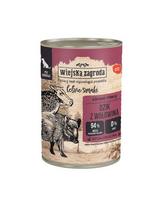 WIEJSKA ZAGRODA Miško skoniai Šernas su jautiena 24x400 g šlapias maistas suaugusiems šunims