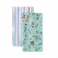 Norwex Tea Towels Arbatos rankšluosčiai, Nutcracker/Stripes