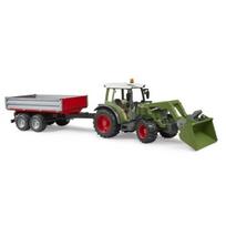 Bruder traktorius Fendt Vario 211 su frontaliniu krautuvu ir priekaba, 02182