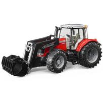 Bruder traktorius Massey-Ferguson 7624 su frontaliniu krautuvu 03047