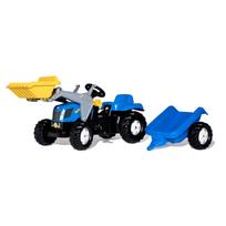 Rolly Toys New Holland T7040 traktorius su pedalais ir priekaba, 023929