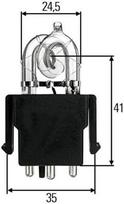 Oranžinio švyturėlio lemputė Xenon 12V 25W Hella 8GS859634011
