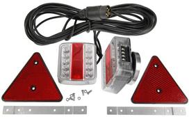 LED magnetinis priekabos žibintų komplektas su laidu 12V, 12 metrų kabelis, 3 metrų kabelis Vapormatic VLC6127