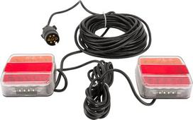 LED magnetinis priekabos žibintų komplektas su laidu 12V, 24V 12V, 12 metrų kabelis, 2,5 metro kabelis, 7 kontaktų gopart LA65014