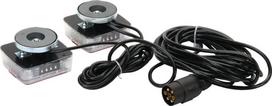 LED magnetinis priekabos žibintų komplektas su laidu 12V, 7,5 metro kabelis, 2,5 metro kabelis gopart LA207351GP
