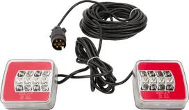 LED priekabos žibintų komplektas su laidu 12V, 24V, 12 metrų kabelis, 2,5 metro kabelis gopart LA65010