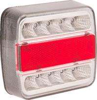 LED priekabos žibintas 1W, 12V, 106x100x98mm, 5 kontaktų, 18 LED, gopart LA99200GP