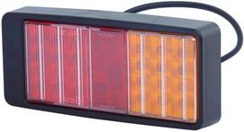 Galiniai žibintai LED, stačiakampis, 9/10/30/36V, raudona/gintarinė, 223x35x98mm, 27 LED, Hella ValueFit 2VB357020001