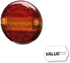 Galiniai žibintai LED, apvalus, 10/30V, raudona/gintarinė, Ø 140mm, 20 LED, Hella ValueFit 2SD357026001