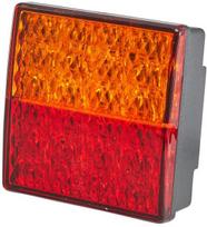 Galiniai žibintai LED, kvadratas, 12V, raudona/gintarinė, 80x33.7x80mm, Hella ValueFit 2SD357029001