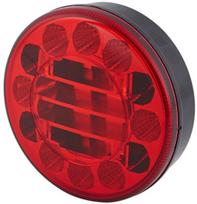 Stabdžių žibintas LED, apvalus, 10/30V, raudona, Ø 122mm, 24 LED, Hella ValueFit 2SB357027011